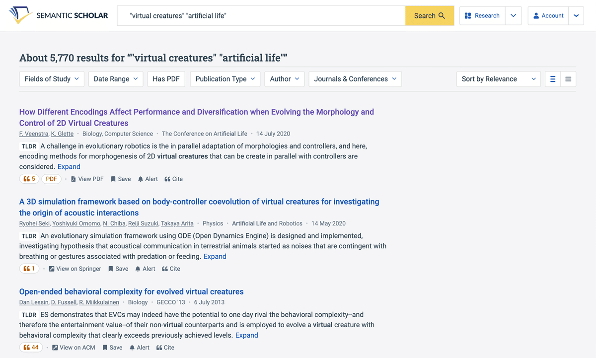 論文を読むときに使えるオススメツール Semantic Scholar と