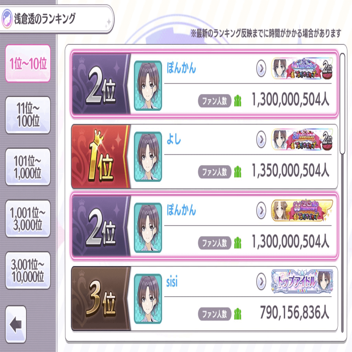 4周年Pカップ 浅倉透2位 ~半年後の君へ~｜ponkponk_