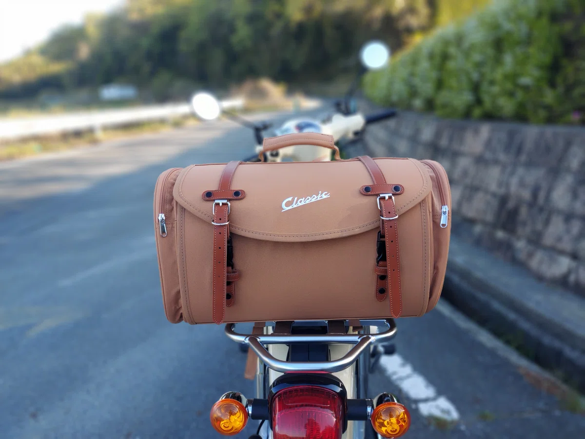 Vespa 蘇り ベスパやカブなどに！リアキャリアバッグ 市松模様 小サイズ