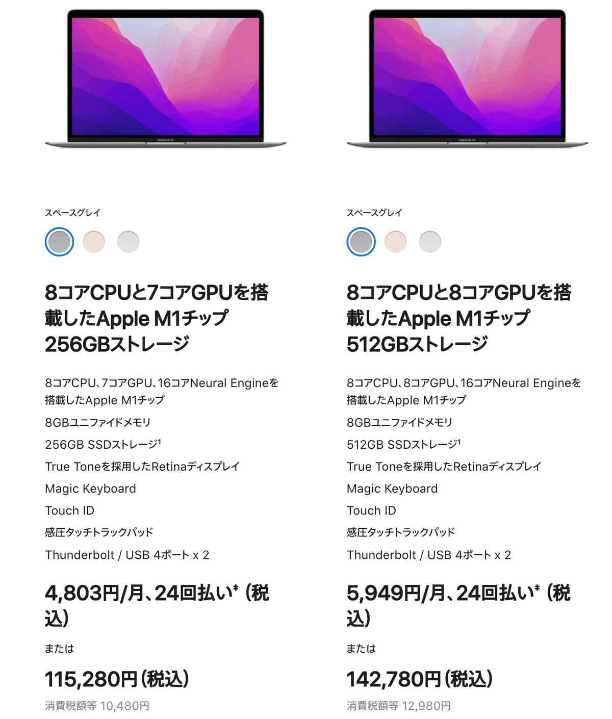 MacBook Airモデル