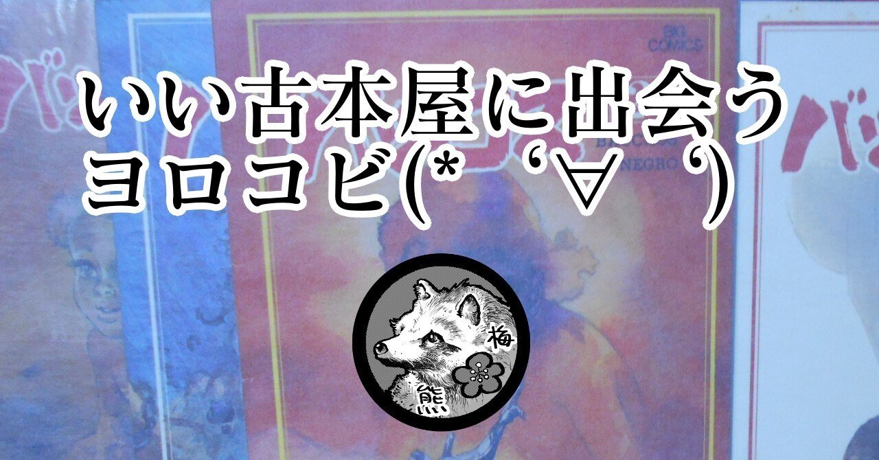 いい古本屋に出会うヨロコビ(*´з`)｜梅熊大介