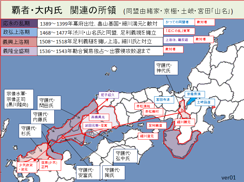 戦国その１ 中国地方の雄。覇者：大内義興、大内義隆の家臣団｜鳥見勝成