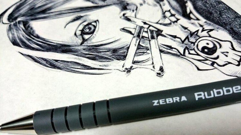 ゼブラ油性ボールペン ラバー80｜Kisaragi Mutsuki