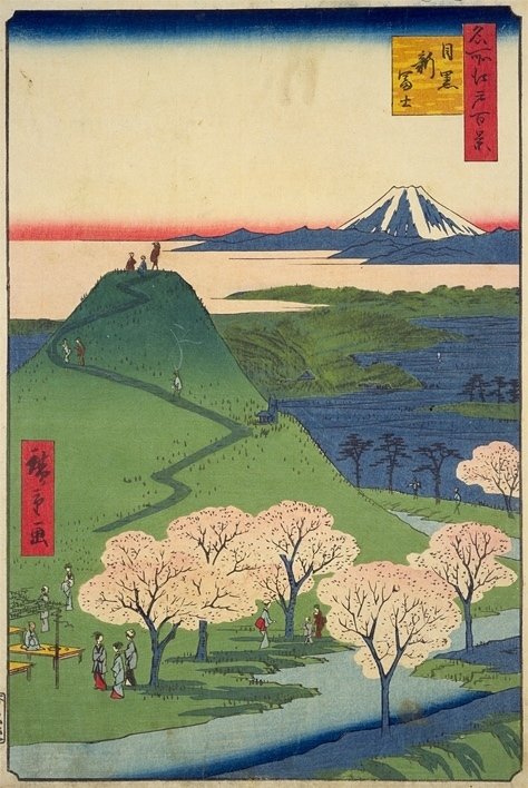 目黒新富士」−水が絵師を繋いでる？！−『名所江戸百景」｜おうよう