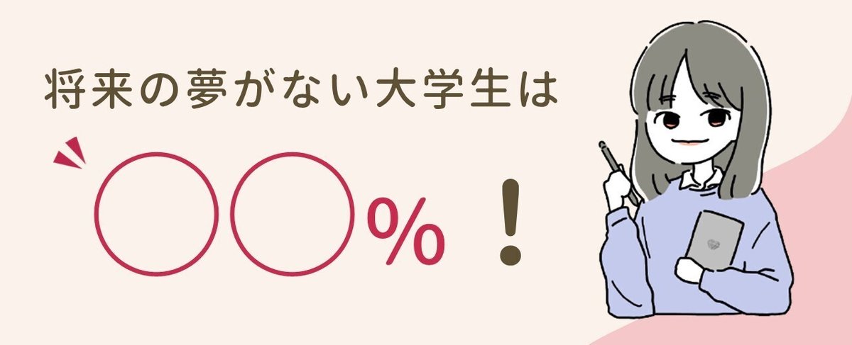 将来の夢がない大学生の割合