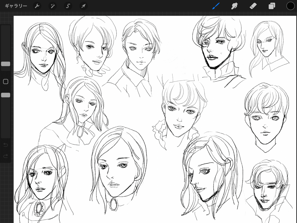 スケッチ　人物 OKZ Wöchentlich10(2022.04.18〜)｜岡崎 つく