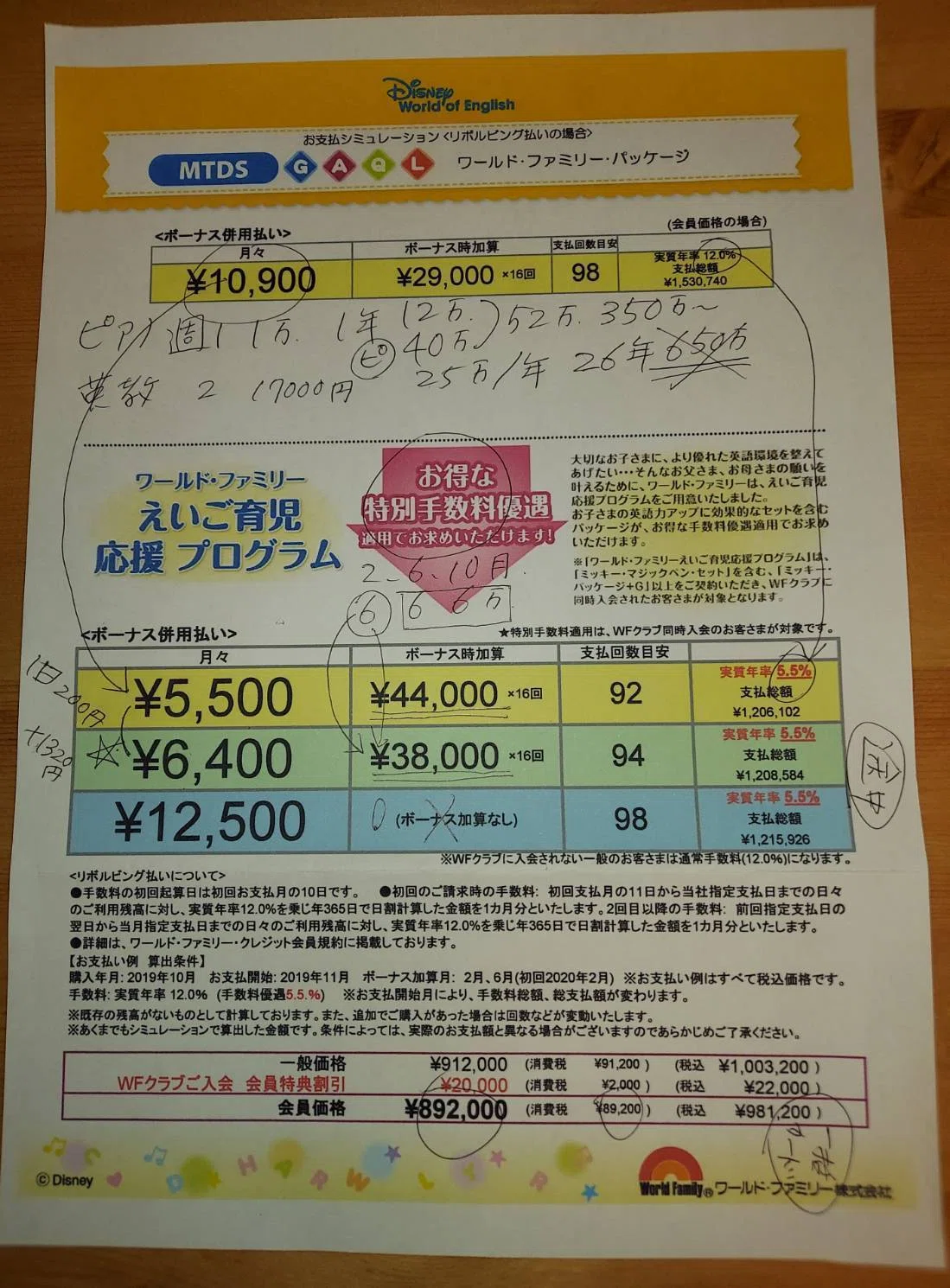 ワールドファミリークラブ会員の種類と会費、支払方法 - DWEディズニー 