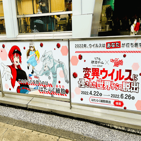 2分で謎解きレビュー はたらく細胞 リアル脱出ゲーム 変異ウイルスに侵された世界からの脱出 すーさん リアル型脱出ゲーム 攻略レビュー Note