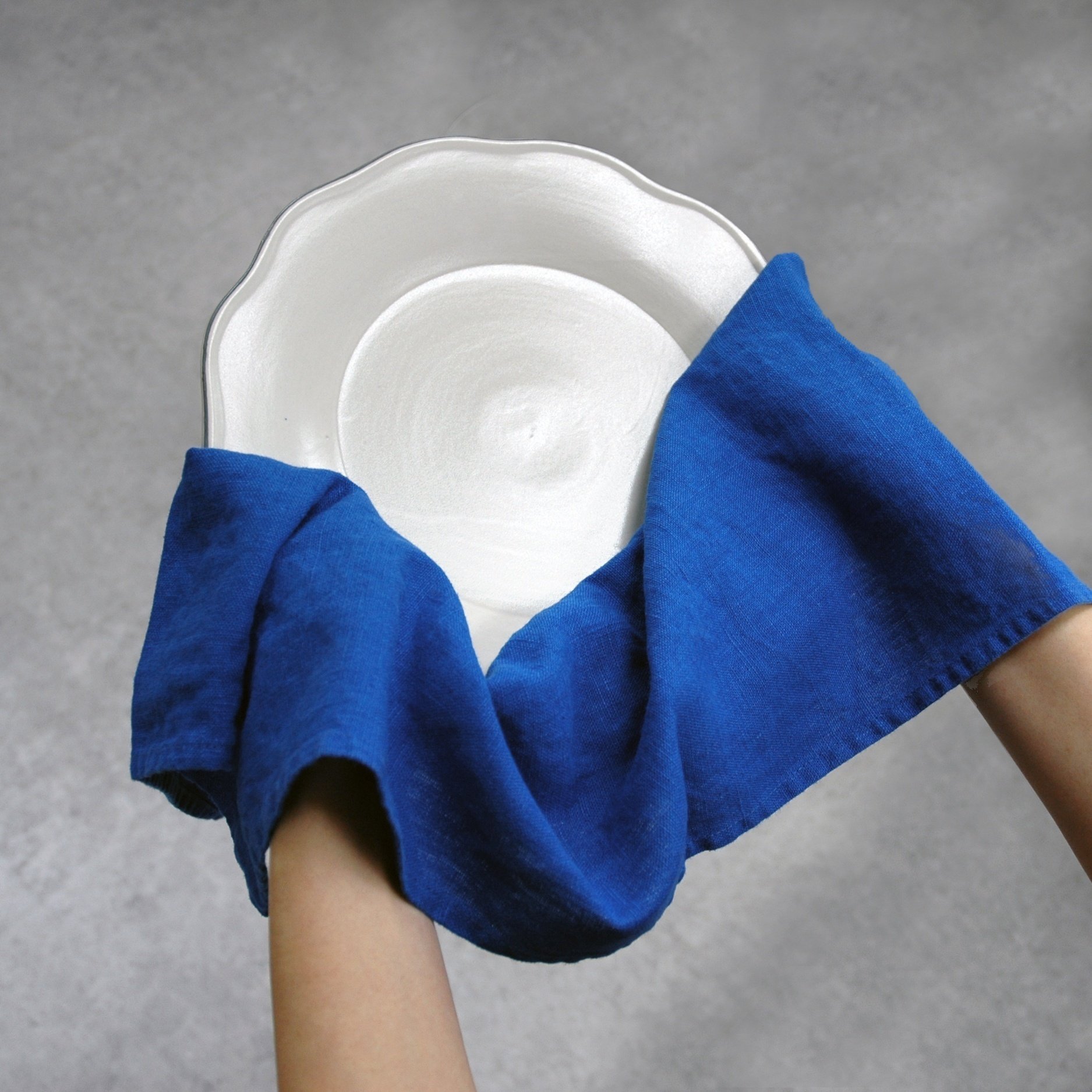 Vol.45 リトアニアで染め上げた麻（リネン）キッチンタオル｜南海通商