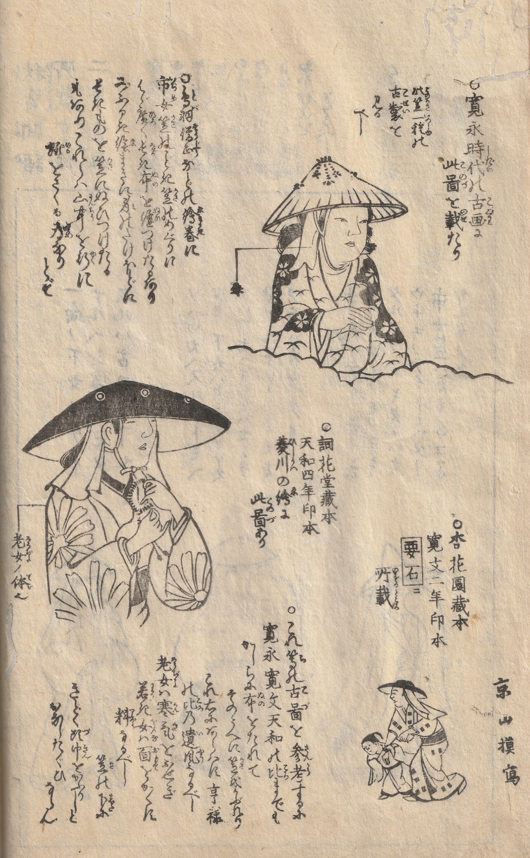 笠に隠された日本女性の秘密！江戸後期の古文書、山東京伝の