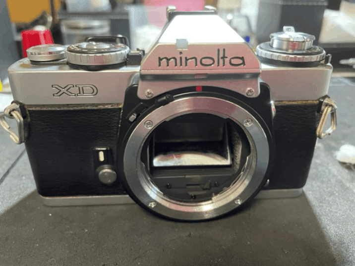 ★各部モルト張り替え済・腐食あり品★ ミノルタ XD ボディ #20109 ☆各部モルト張り替え済・腐食あり品☆ MINOLTA ミノルタ XD