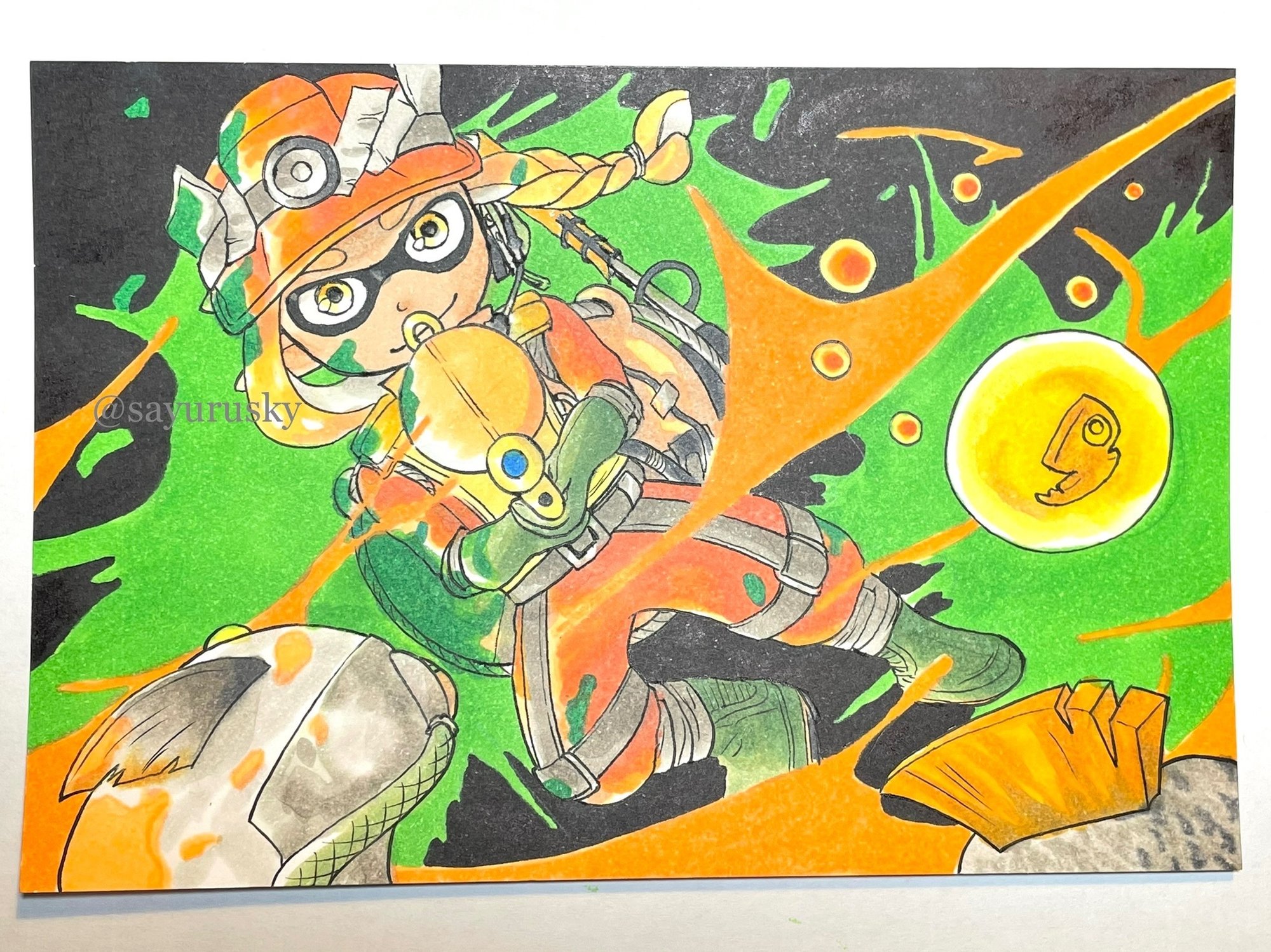 スプラトゥーン3 サーモンランイラストをアナログで描いてみた 新発見やおすすめ画材も紹介 空乃さゆる Note スプラトゥーン3 サーモンランイラストをアナログで描いてみた 新発見やおすすめ画材も紹介 空乃さゆる Note
