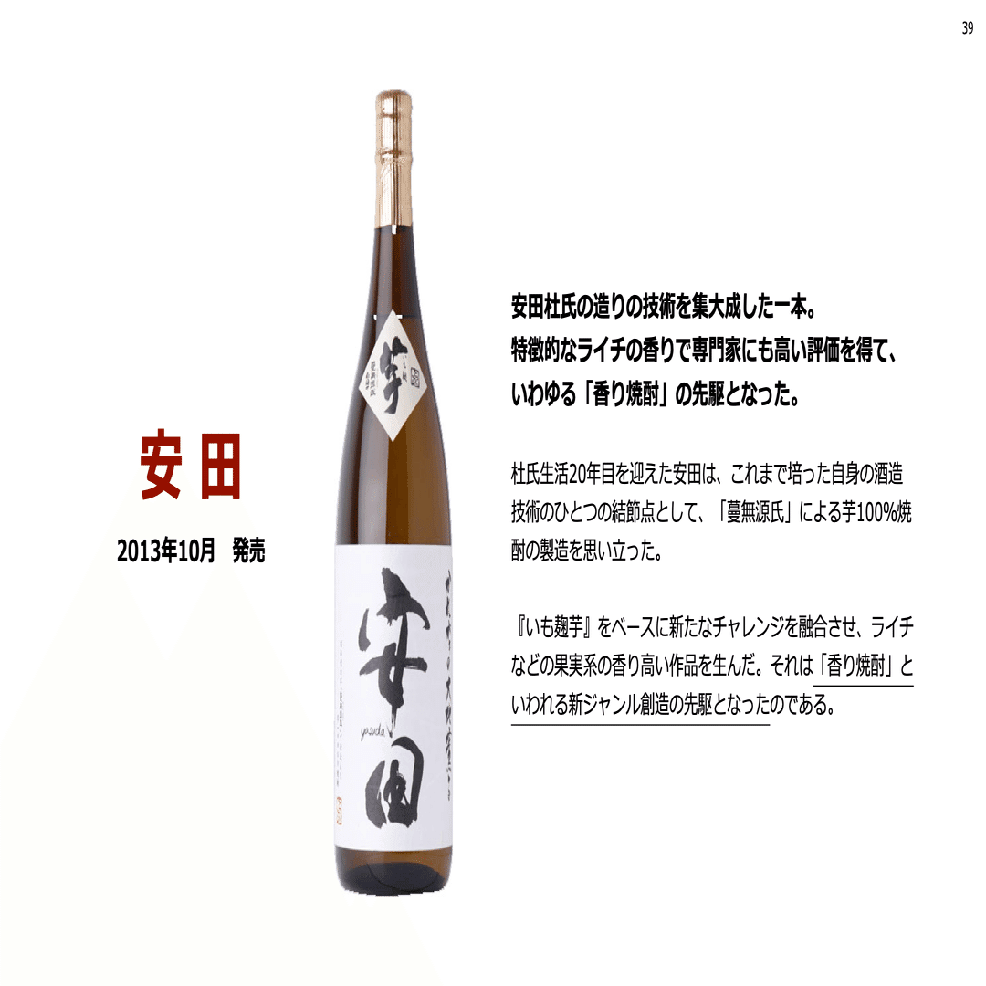 国分酒造 焼酎イノベーションの系譜（7）-『安田』 ｜Folk Wisdom