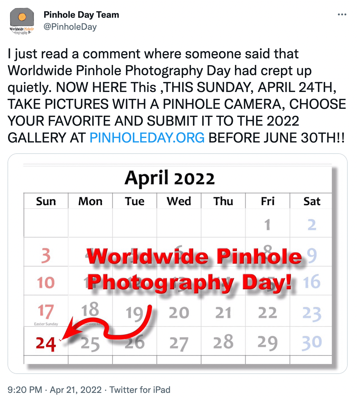 世界ピンホール写真デーは、中判6x6ピンホールカメラZero 2000で針穴