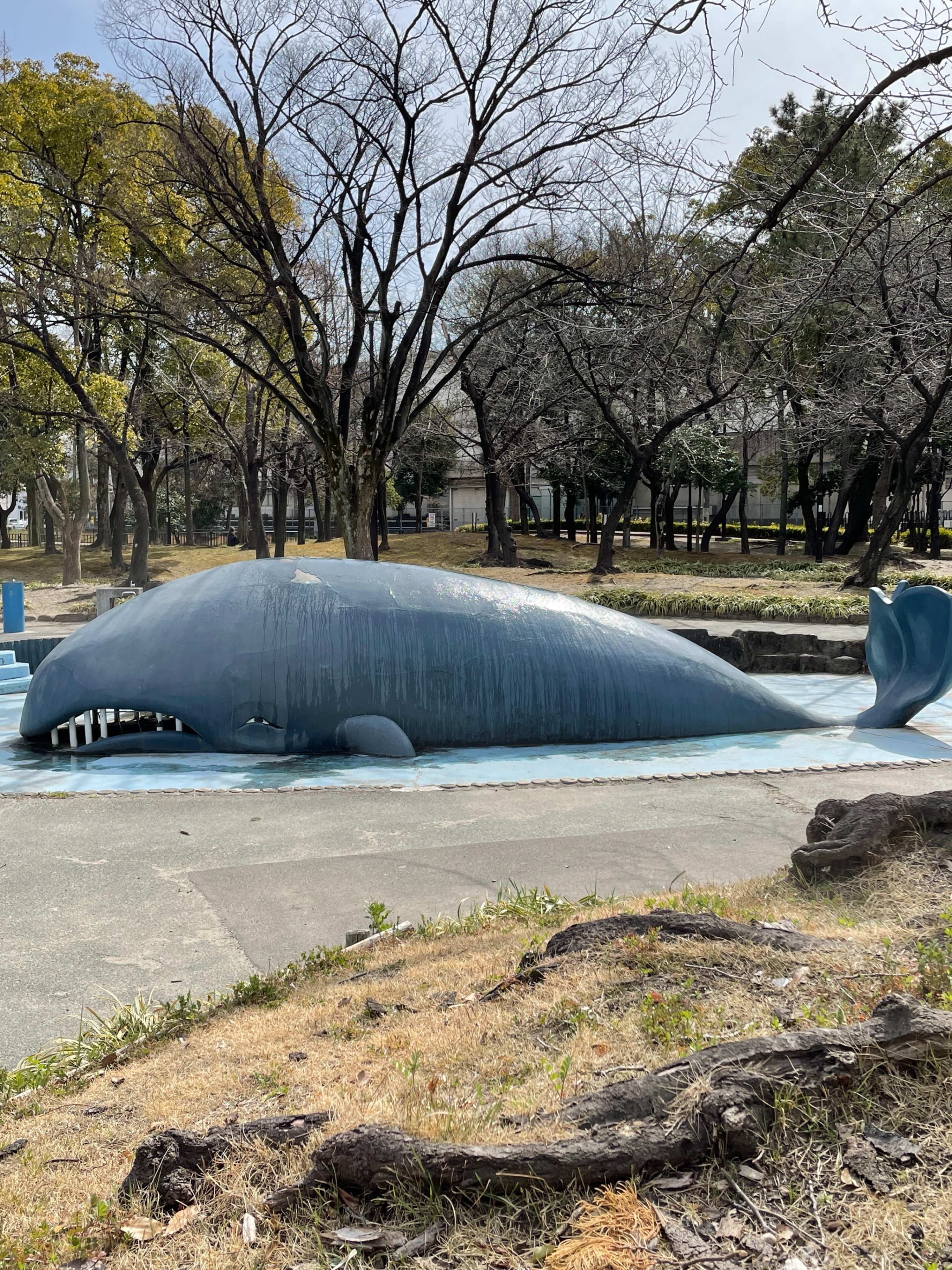 愛知県名古屋市 「道徳公園のクジラ像」｜さとぴか@ドローンクエスト