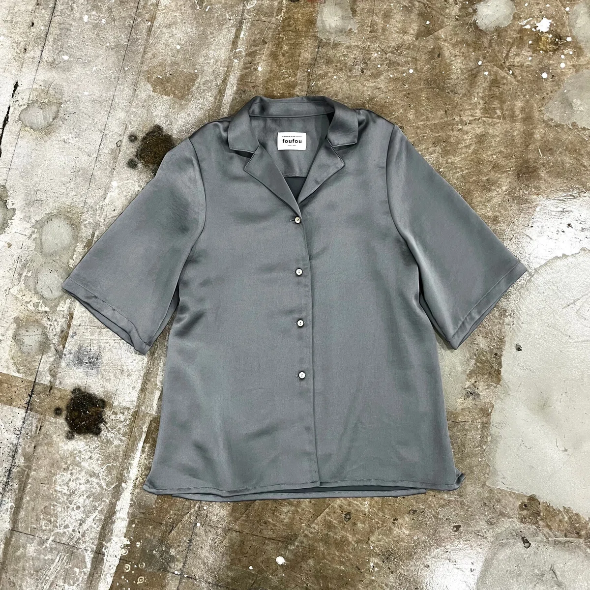 foufou ブラックサテンセットアップ