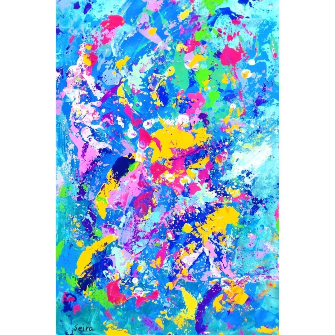 水の中で前転する アクリル ポストカード Seiraの作品部屋 Note