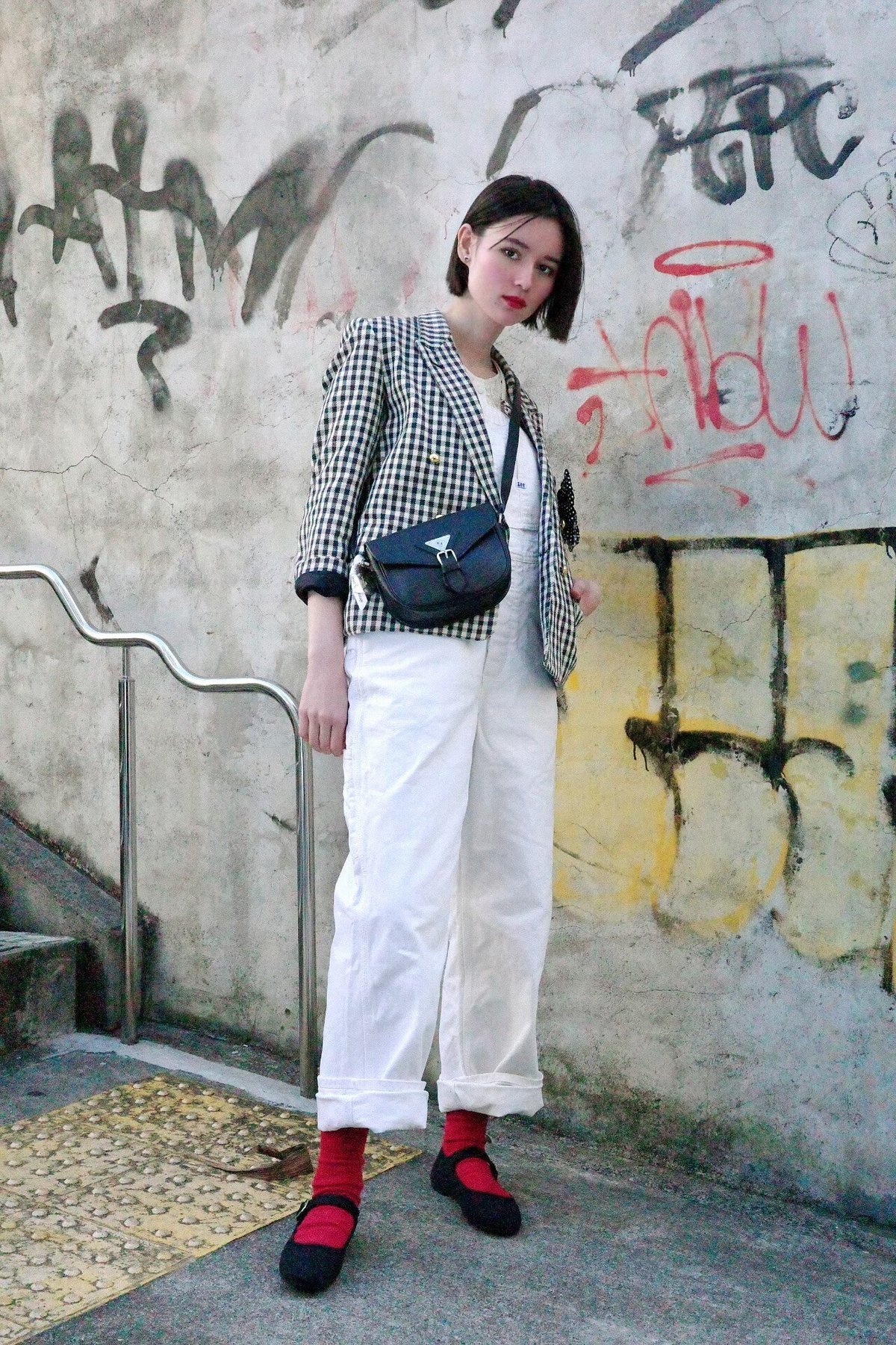 チェックベルトダブルジャケット pink （TOMORROWLAND  