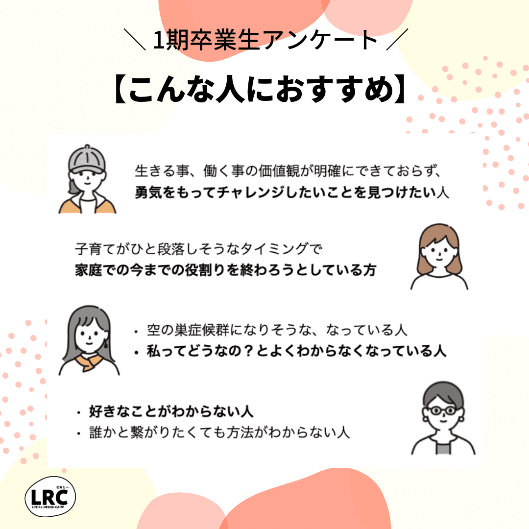 募集終了※わたしらしい生き方を紡ぎなおす1ヶ月。「セカミーLRC」2期