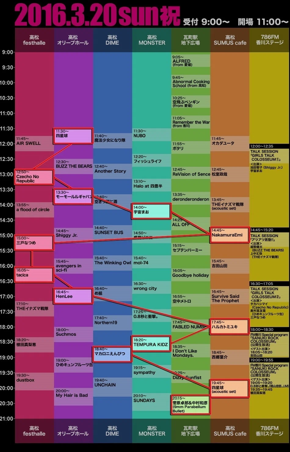 ライブ備忘録note】サヌキロック2016（Day1）｜kataoto
