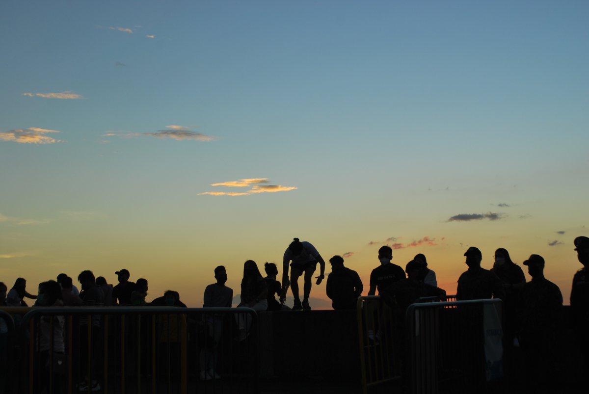 マニラ湾に沈む夕日