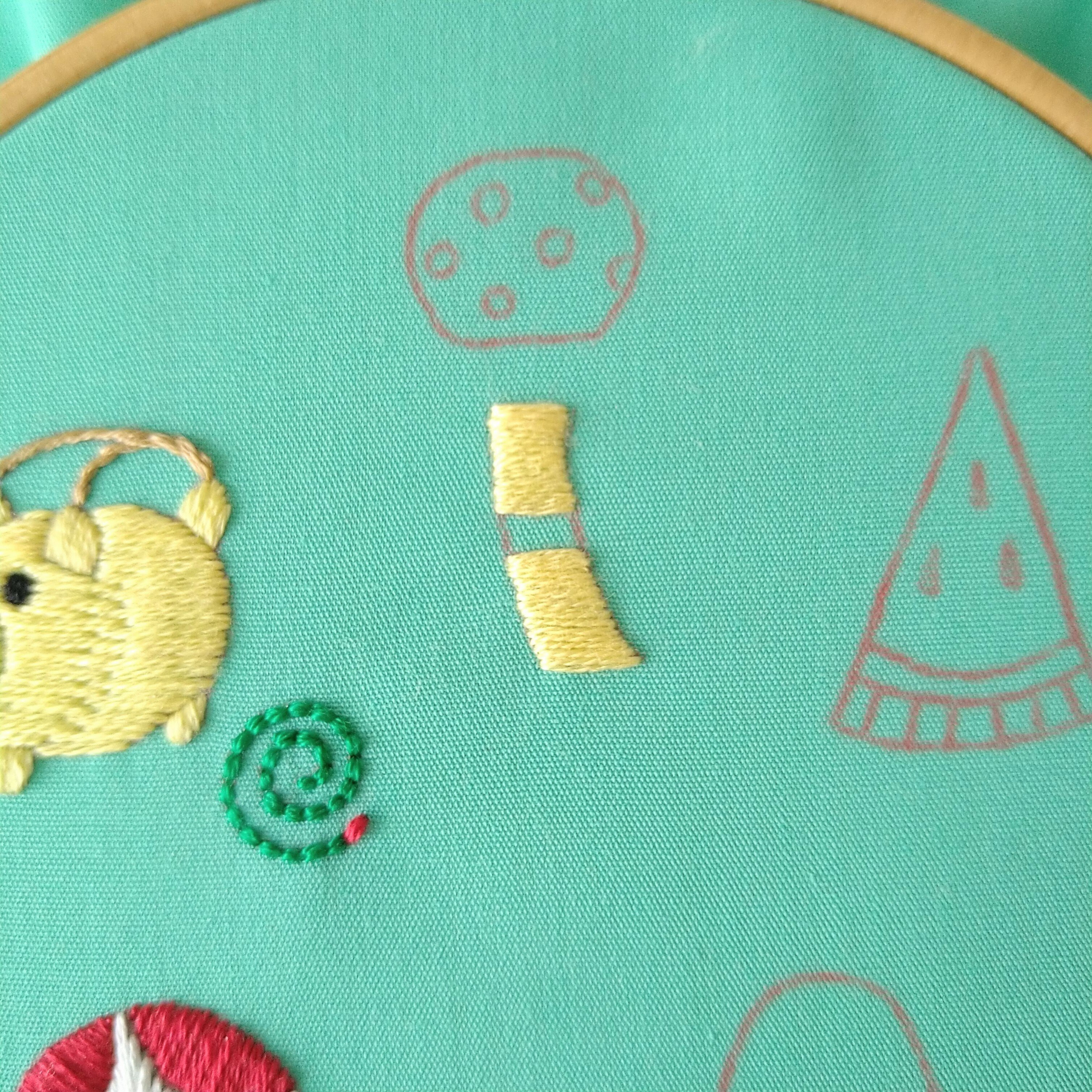 夏の思い出の刺繍枠キットを作ろう🎐 ステップ28 〜風鈴の刺繍1 夏の思い出の刺繍枠キットを作ろう🎐 ステップ28 〜風鈴の刺繍1