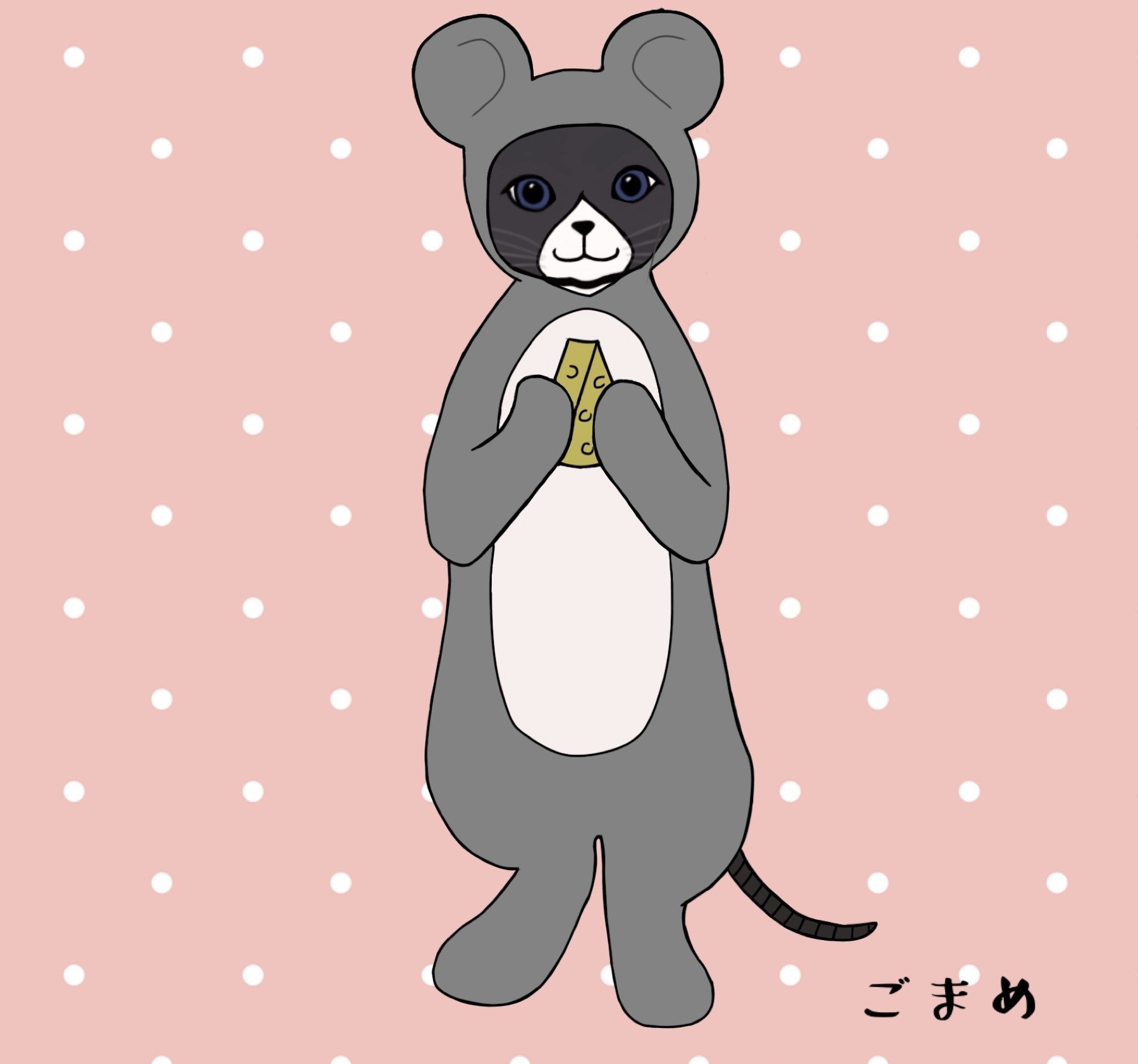 イラスト お着替え猫 ごまめ Note