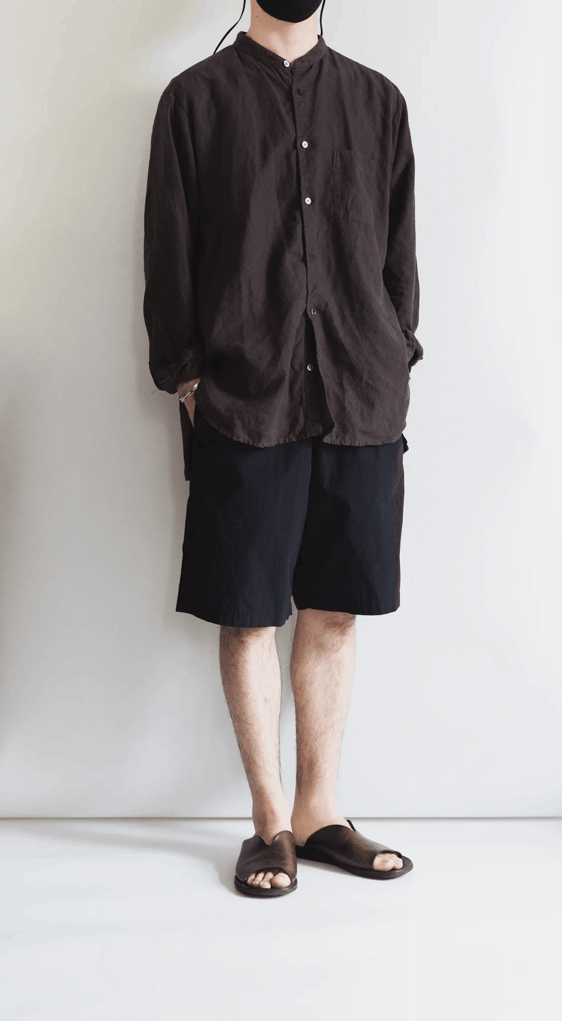 MUJI Labo ナイロン セットアップ ブラック スナップシャツ×ショーツ 脱ユニクロ】もうこれでいい。MUJI Laboのショーツがレベル高