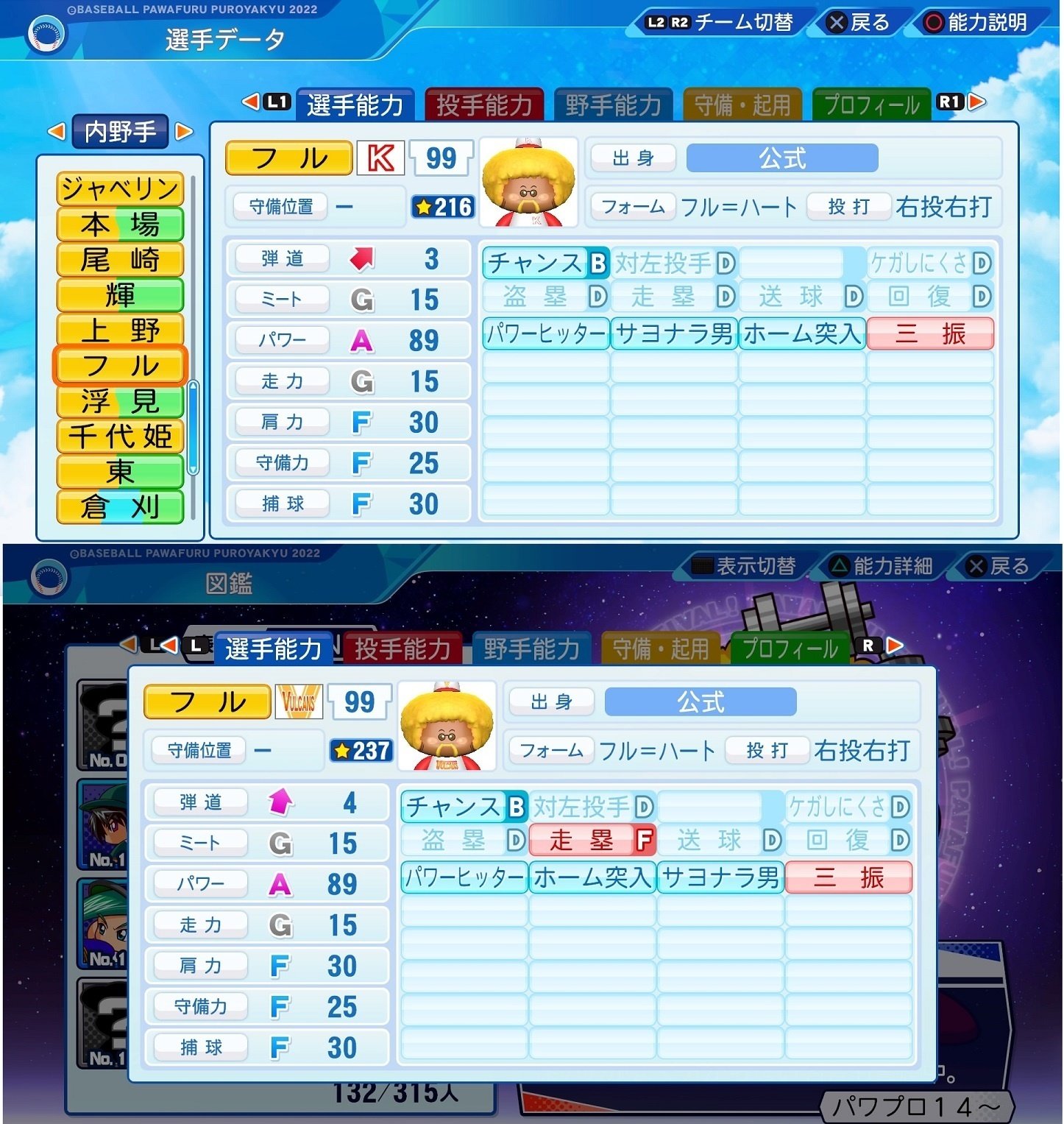 パワプロ2022のサクセス選手の能力の管理が辛そうで辛い（勝手な想像