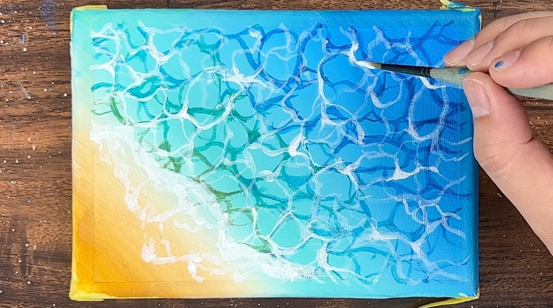 油絵 油彩 油彩画 絵画 絵【エメラルドグリーンの海】 | HIROSHI1990