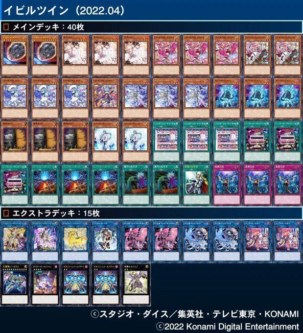 遊戯王】イビルツインデッキ解説記事（2022．04）｜蒼風