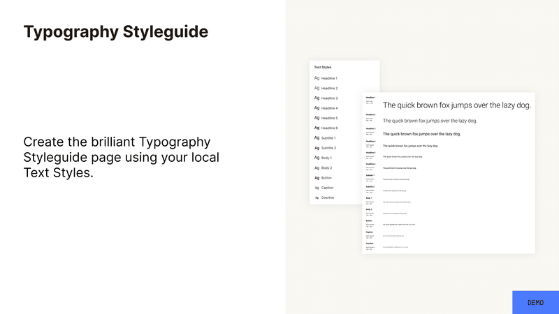 Figmaプラグイン Typography Styleguideのカバー画像