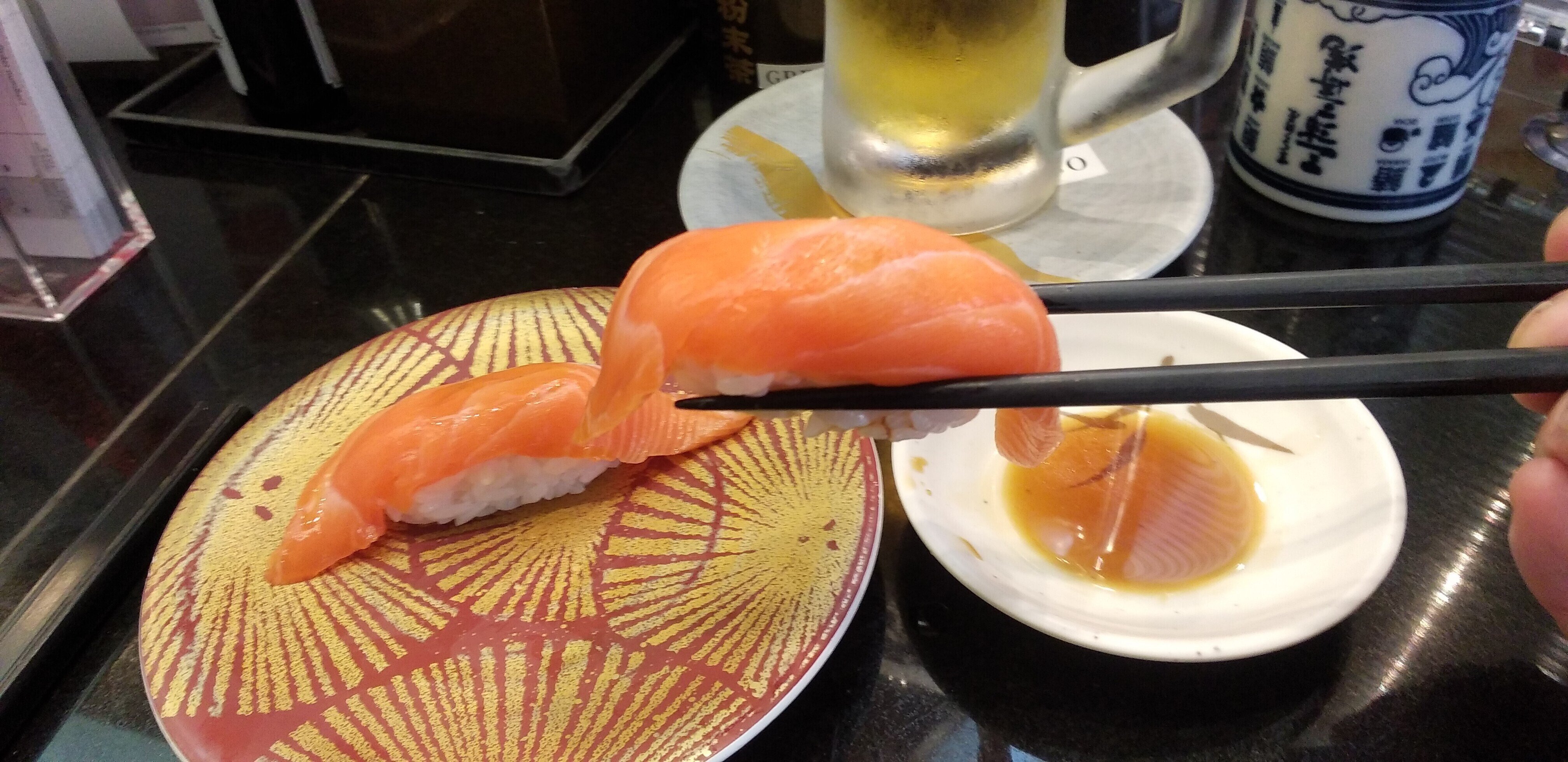 幻の魚イトウ(Super-rare fish:Itou)@東京都台東区上野 廻転寿司