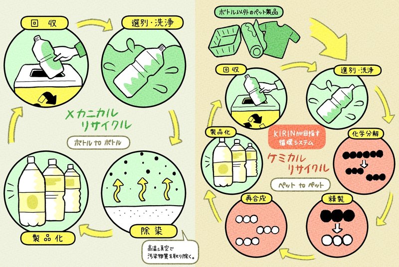 メカニカルリサイクルとケミカルリサイクルの違い