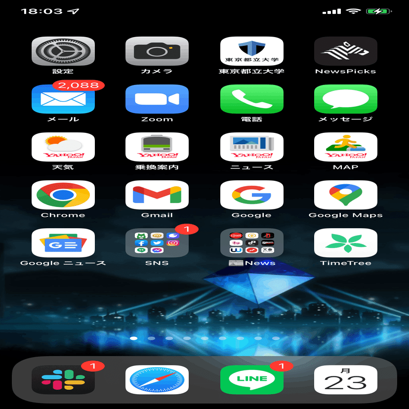 スマホのホーム画面を見せてください Sifca Note