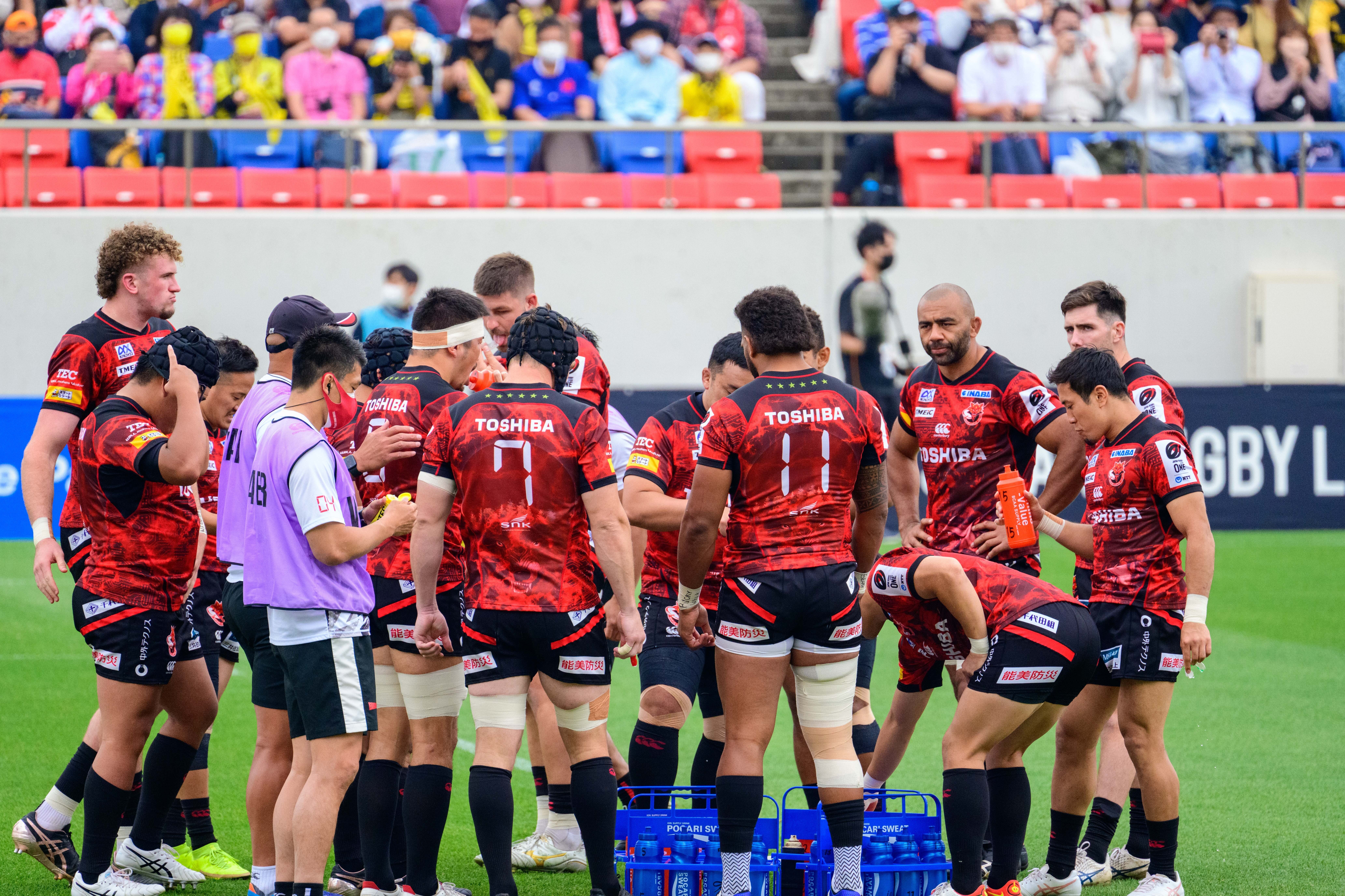 ラグビー リーグワン22 準決勝 サンゴリアスーブレイブルーパス 前半 花園ラグビー場 ゴールドラッシュ Note