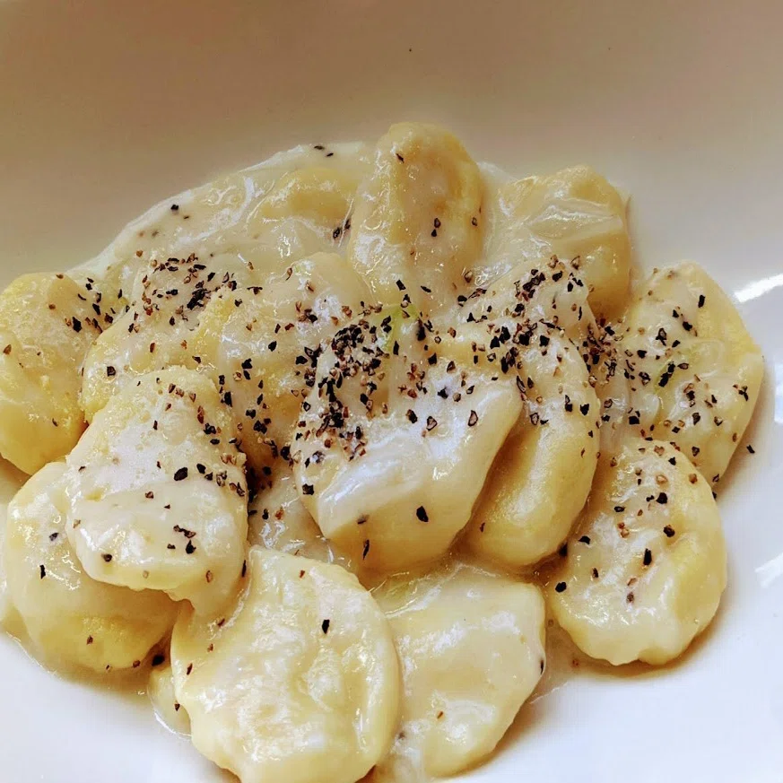 ホワイトソースで作るモチモチ食感のニョッキ 青空ぷらす Note