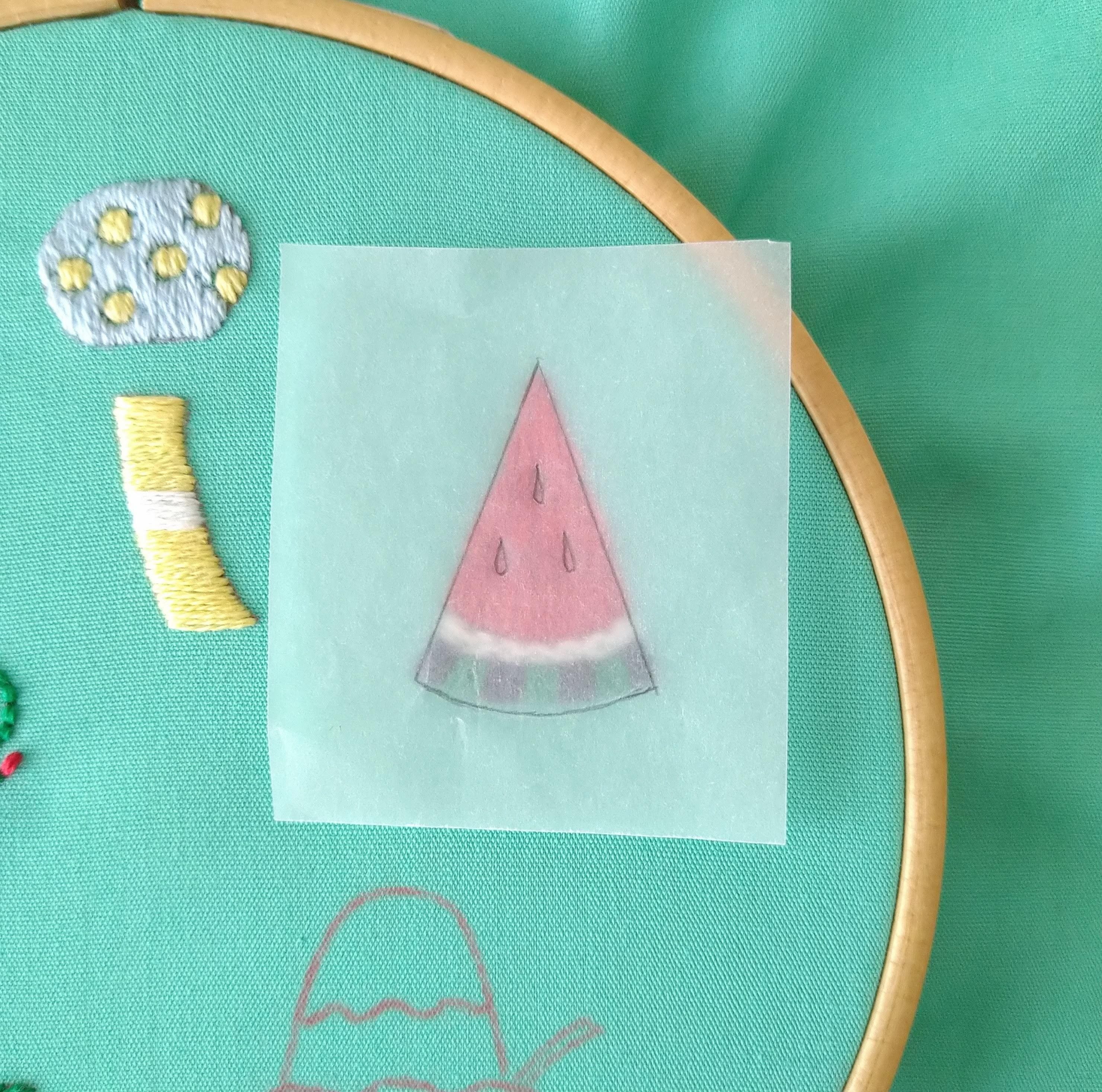 夏の思い出の刺繍枠キットを作ろう🎐 ステップ40 〜スイカの刺繍8