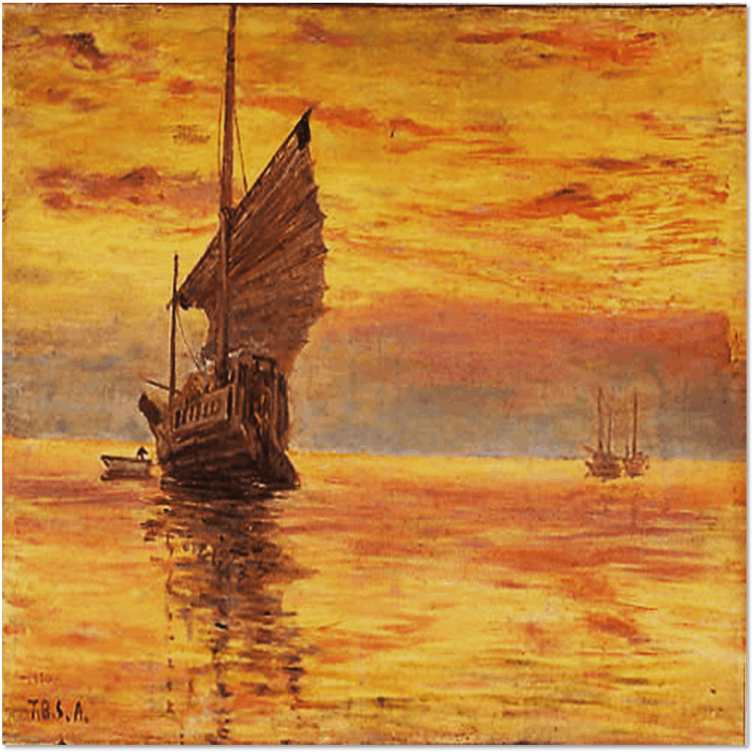 ワタクシ流☆絵解き館その141 青木繁「夕焼けの海」―絵の母胎としての