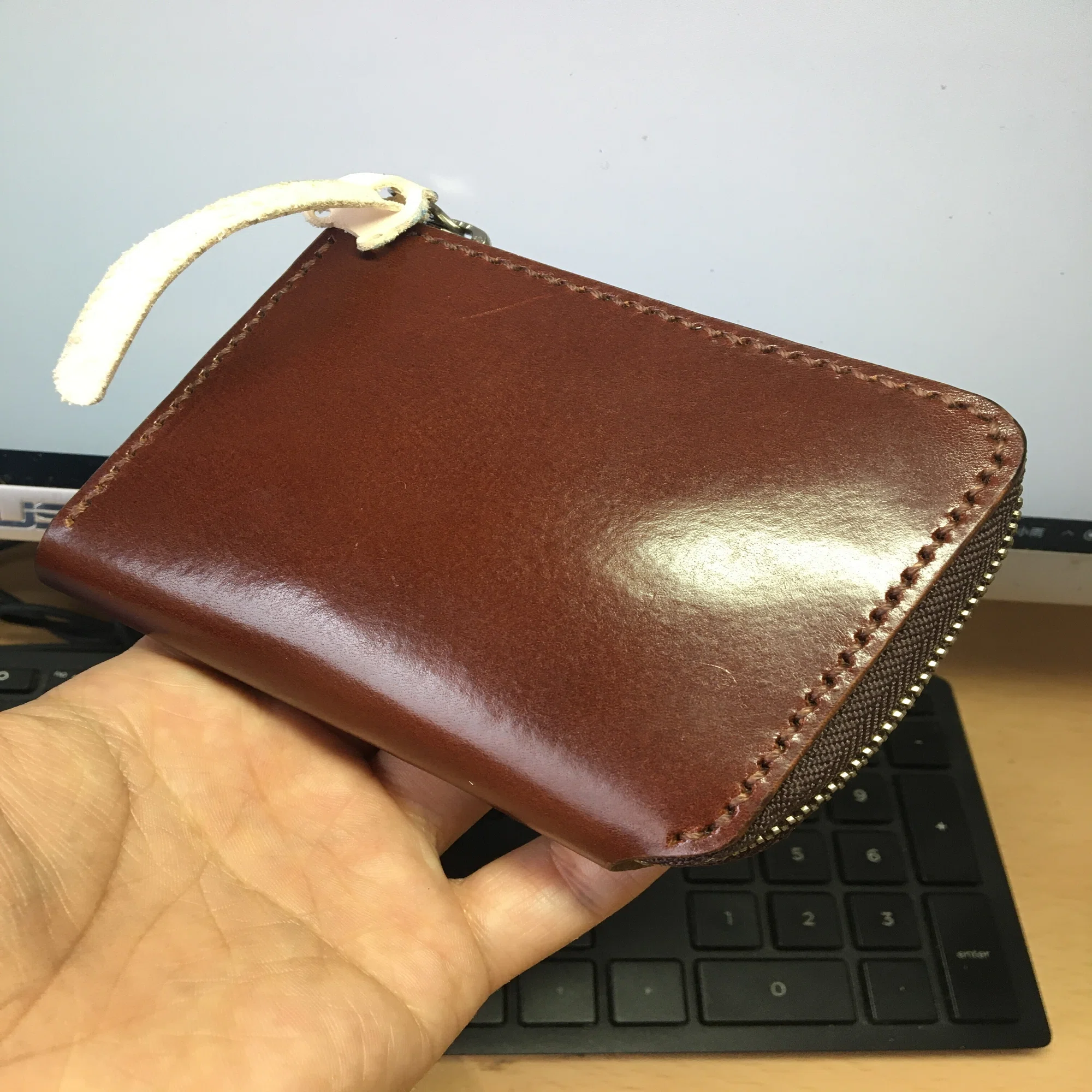 販売OK】レザークラフト用L字ファスナーコンパクト財布の無料型紙を 