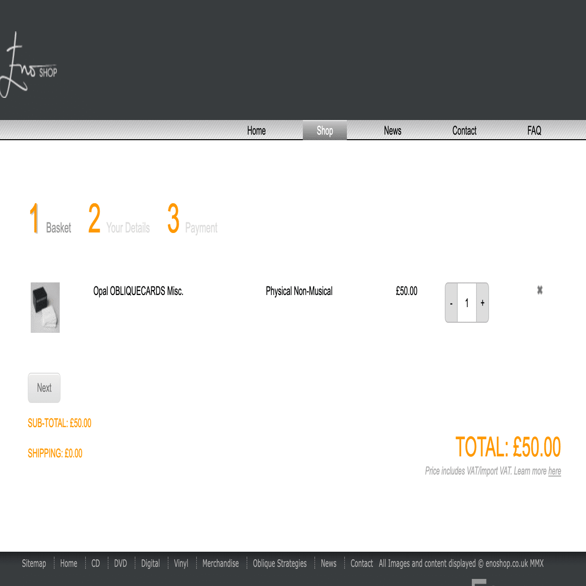 Brian Eno Ambient Kyoto開幕前に、ENOSHOPからグッズを個人輸入して