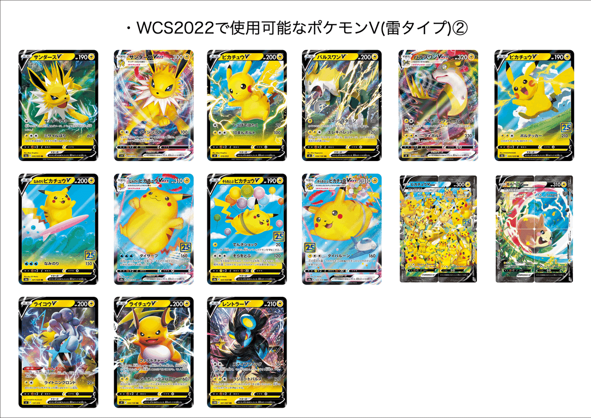 Pokémon World Championships 2022 TCG部門 使用可能カード