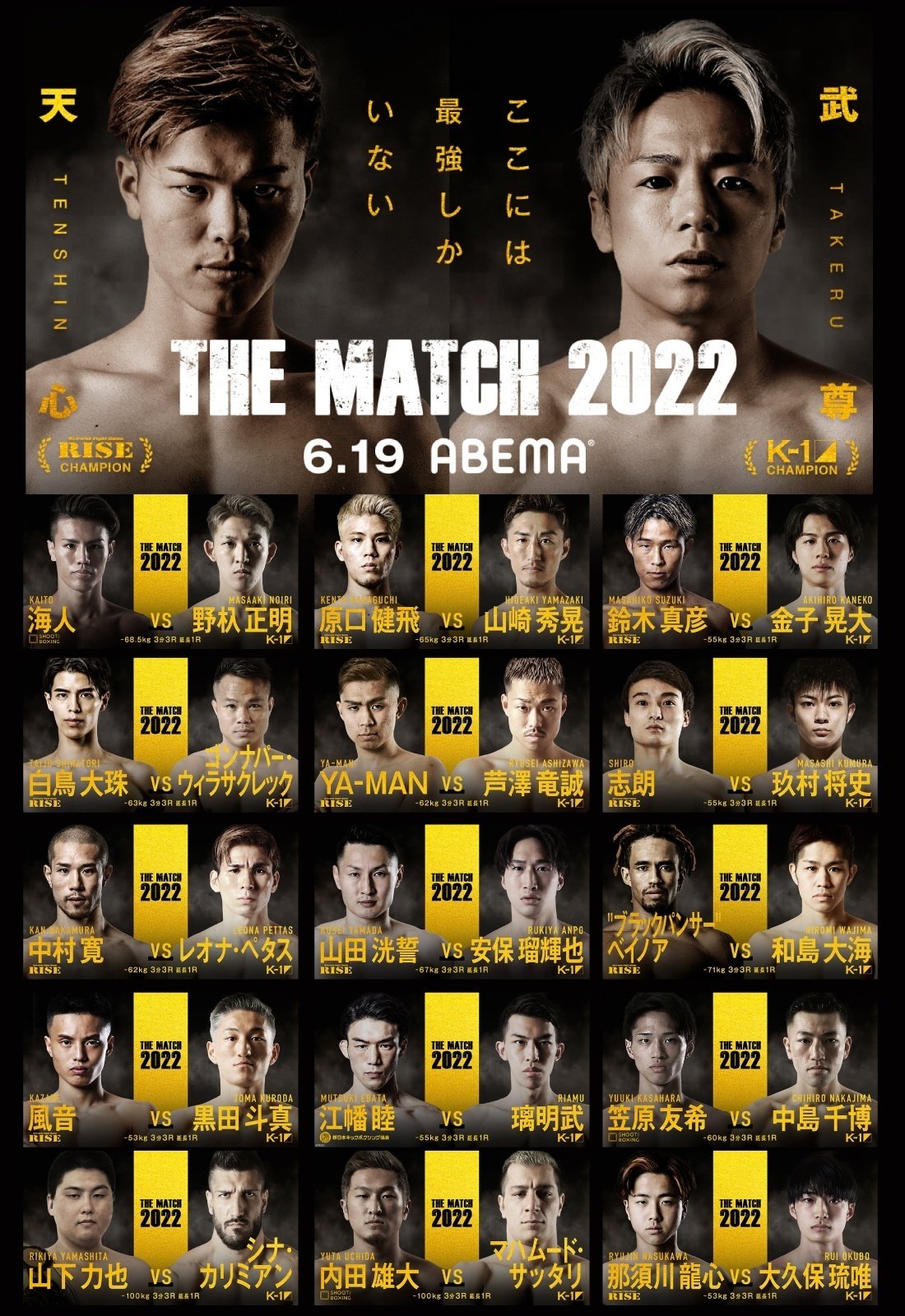 6/19「THE MATCH 2022」全カード出揃ったのだが....👊｜TASEI