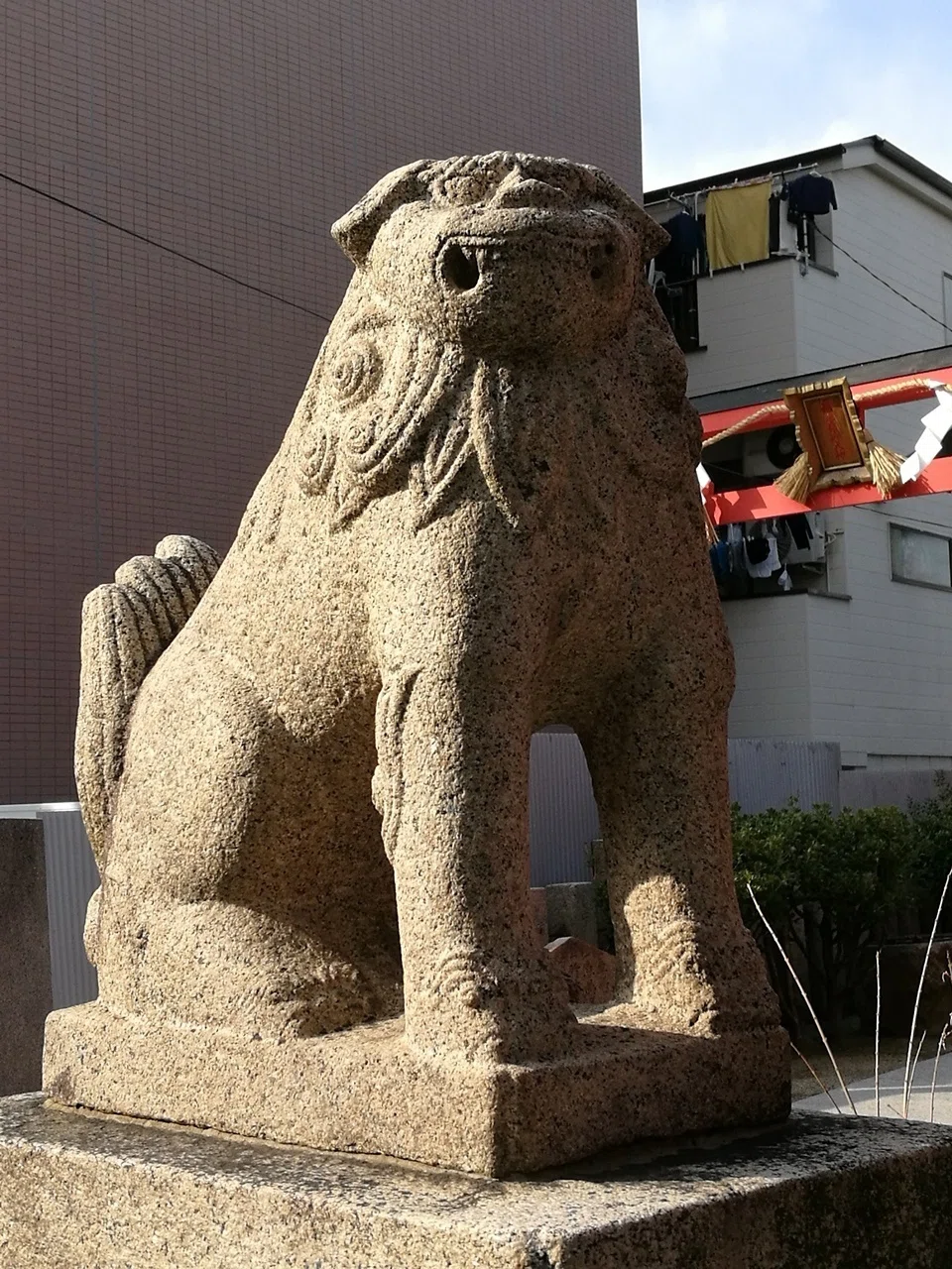 大阪市の神社と狛犬 ➁淀川区③神津神社～文化年間の小顔狛犬～｜komajin