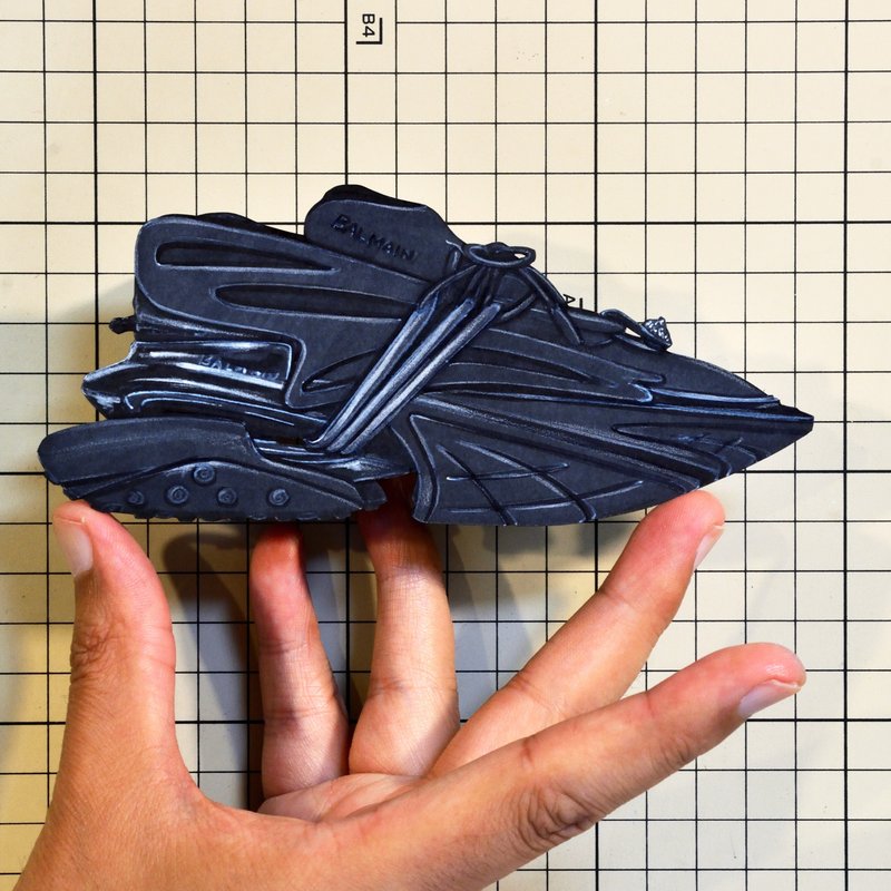 Shoes：01929 “BALMAIN” UNICORN Sneaker Black（SS2022）