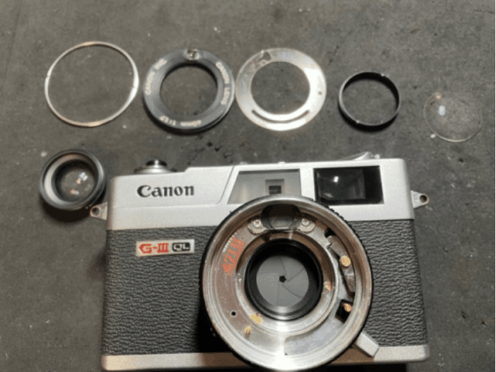 CANON CANONET G-III QL17 分解(ファインダー清掃等)|FWP_office CANON CANONET G-III QL17 分解(ファインダー清掃等)|FWP_office