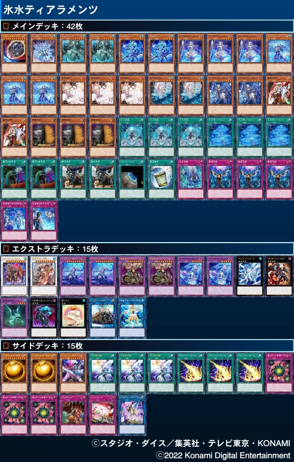 遊戯王OCG 氷水ティアラメンツ デッキ サテライトショップ限定トークン2枚つき G喰らっても2ドローで2～3妨害立てられる！？ 氷水ティアラメンツの