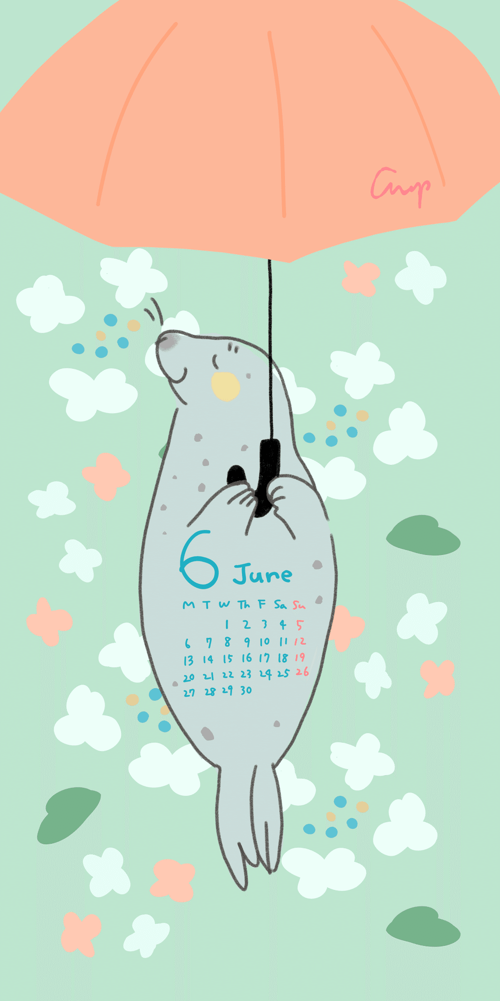 デバイス用壁紙 無料配布あり 6月 アザラシ 紫陽花 チナップ ほっこりイラストレーター Note デバイス用壁紙 無料配布あり 6月 アザラシ 紫陽花 チナップ ほっこりイラストレーター Note