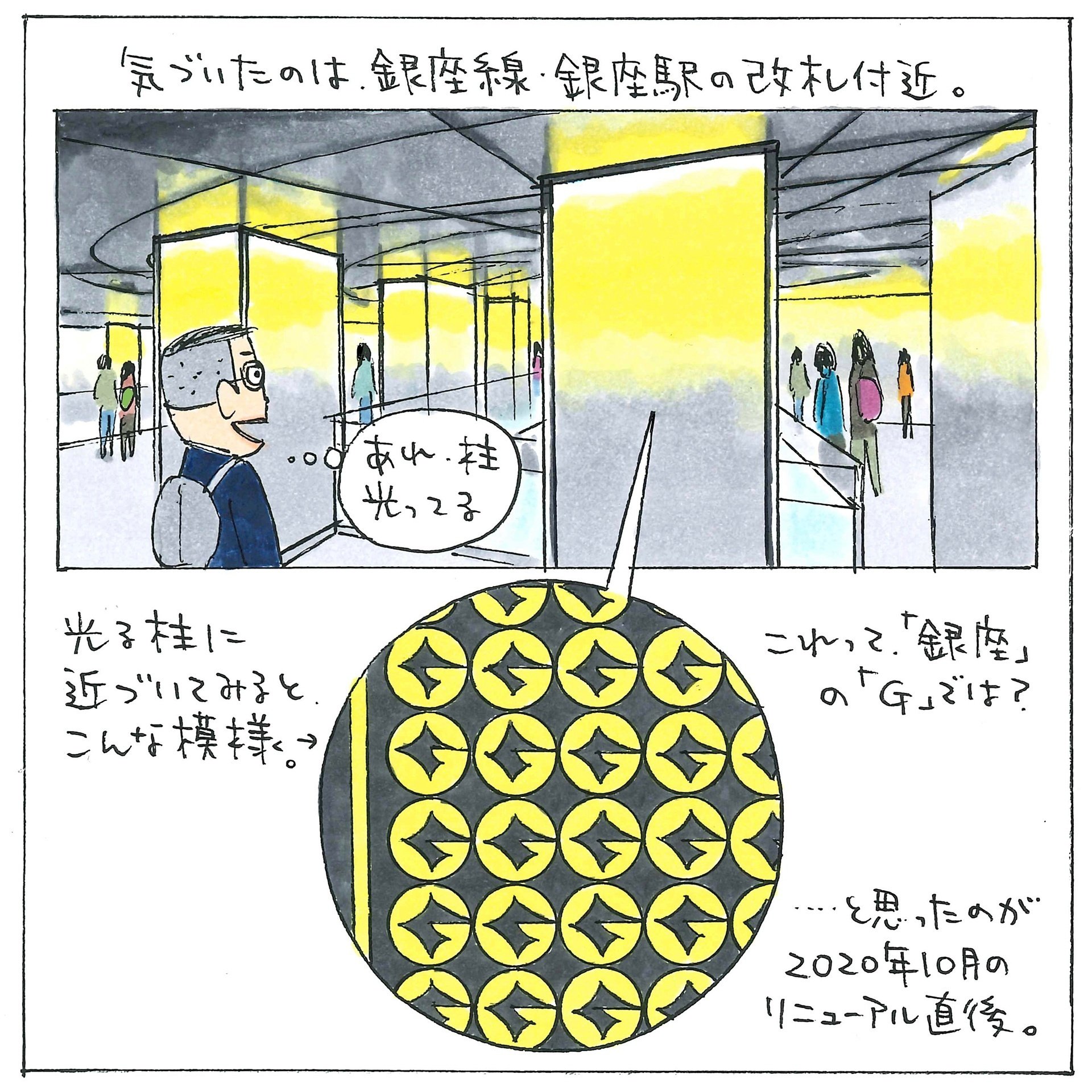 銀座駅構内 看板