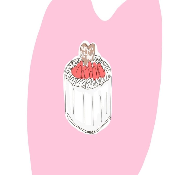 お誕生日ケーキのイラスト 笹いと Note